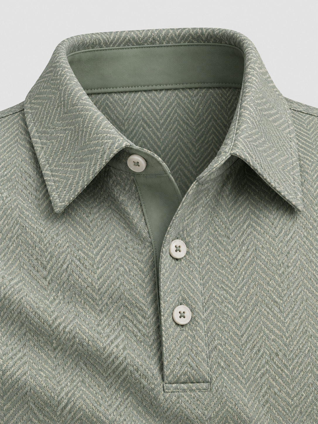Sage Chevron Performance Golf Polo