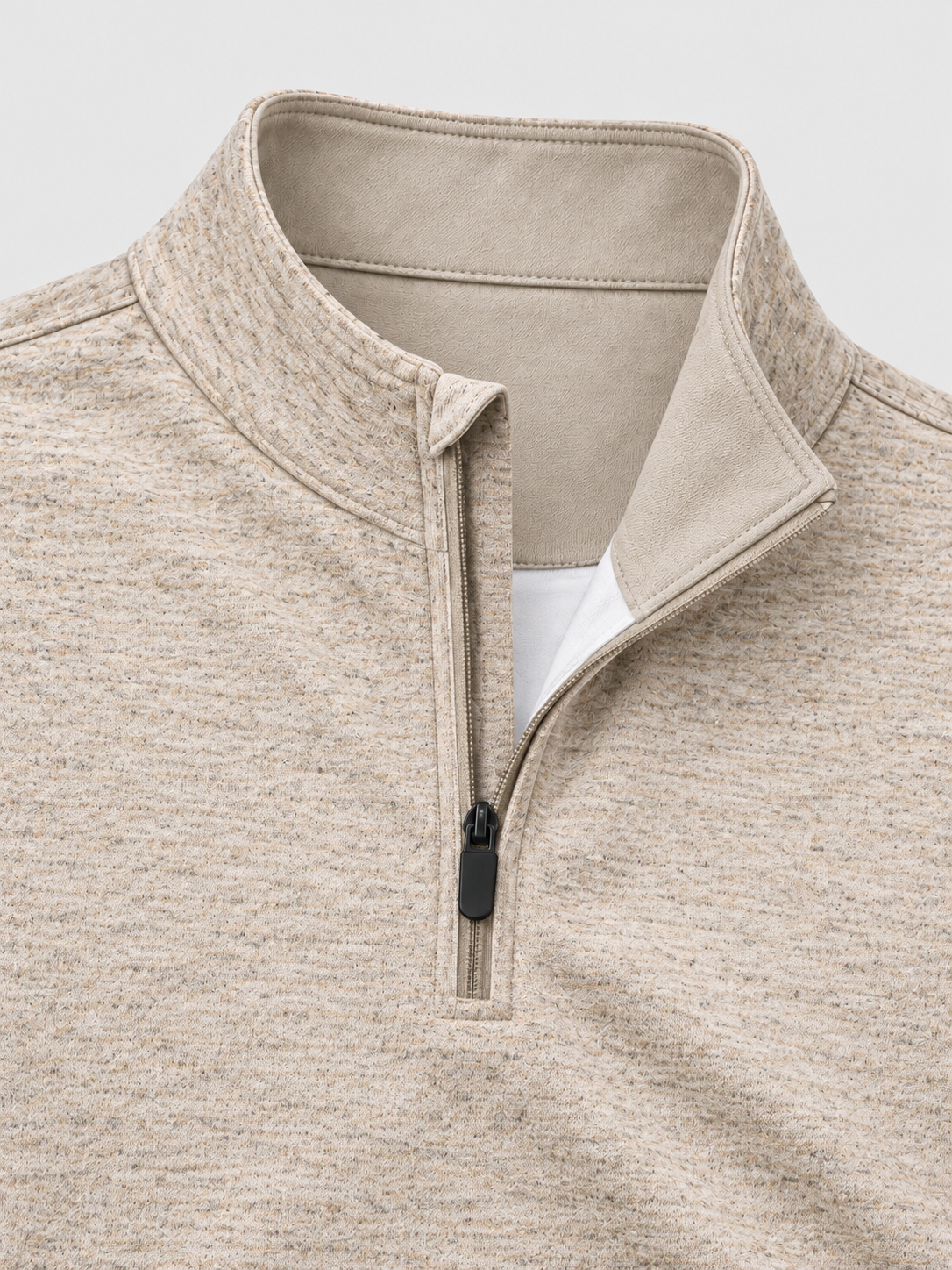 Oatmeal Heather Golf Quarter-Zip Pullover