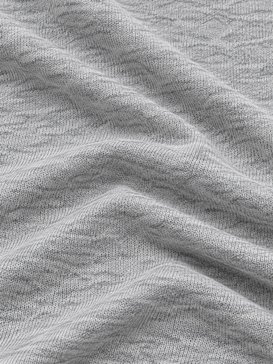 Light Gray Textured Performance Golf Quarter-Zip Pullover