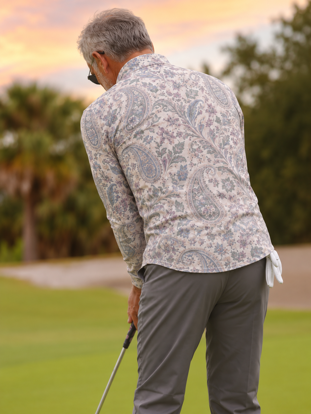 Garden Paisley Golf Quarter-Zip Pullover