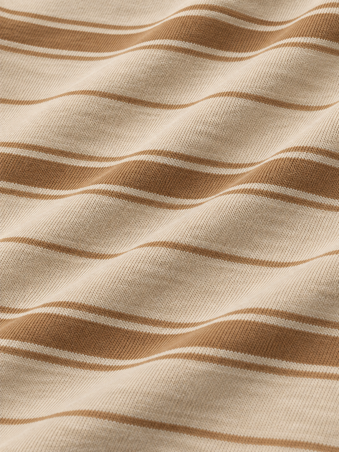Ivory Camel Pinstripe Performance Golf Quarter-Zip Pullover