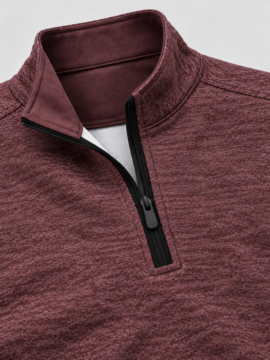 Wine Heather Golf Quarter-Zip Pullover