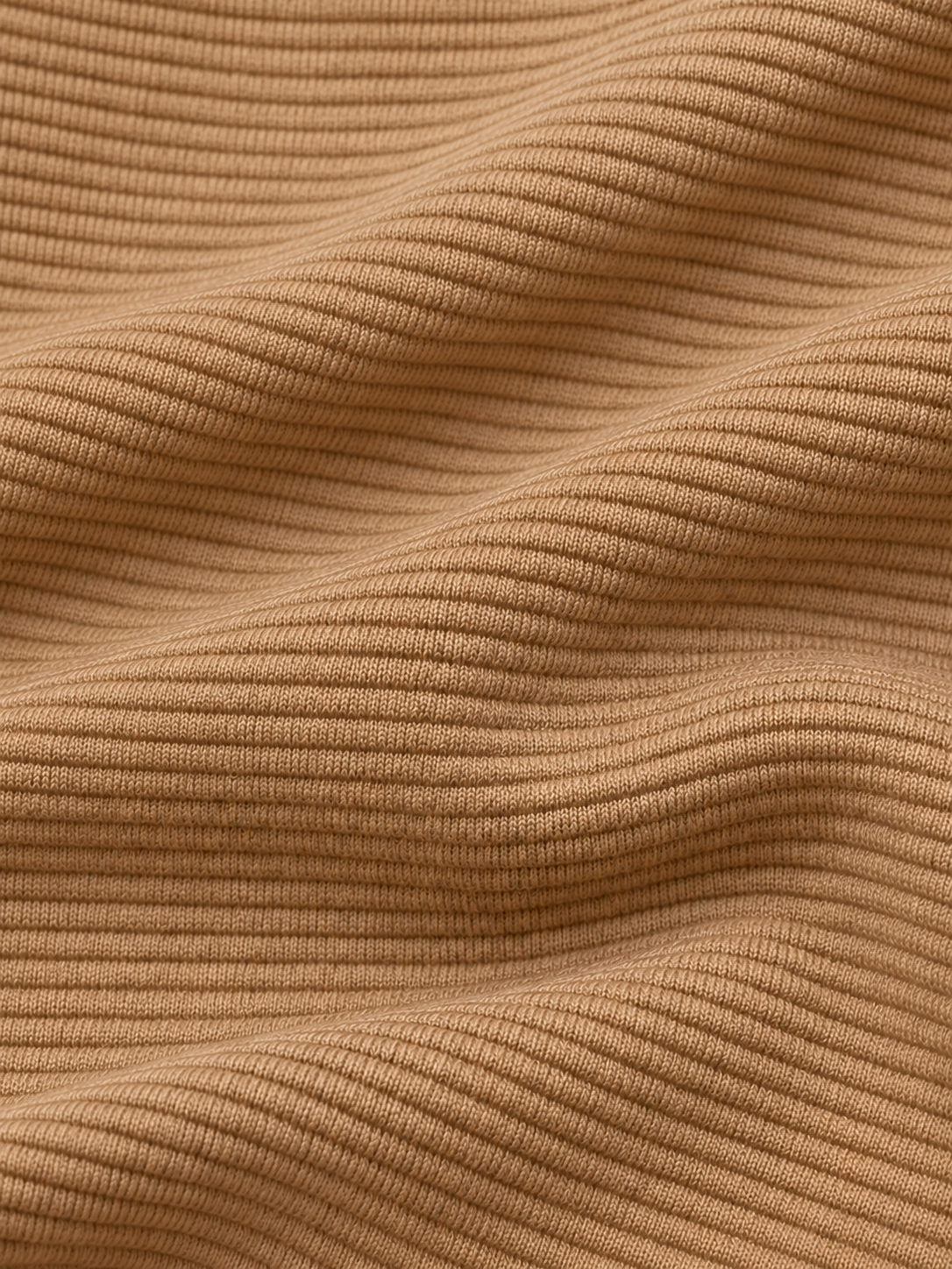 Sand Beige Horizontal Ribbed Texture Print Performance Golf Quarter-Zip Pullover