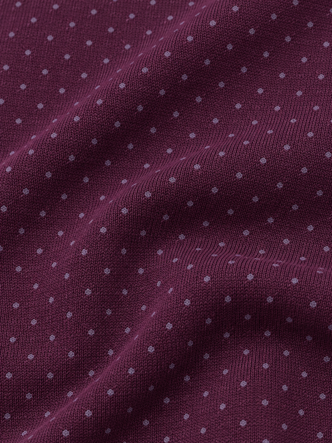 Deep Plum Purple Micro Dot Print Performance Golf Quarter-Zip Pullover