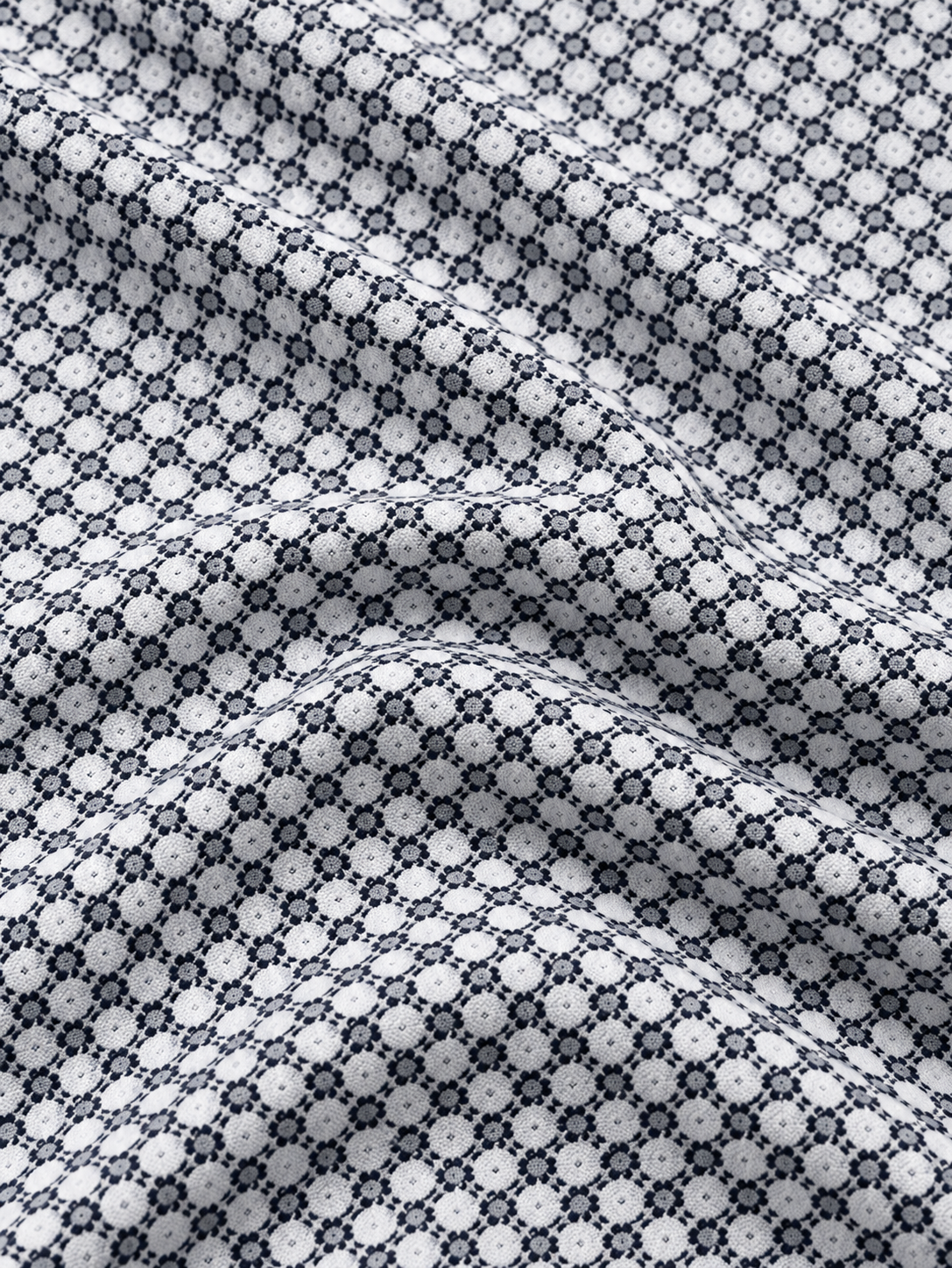 Black and White Geometric Print Performance Golf Quarter-Zip Pullover