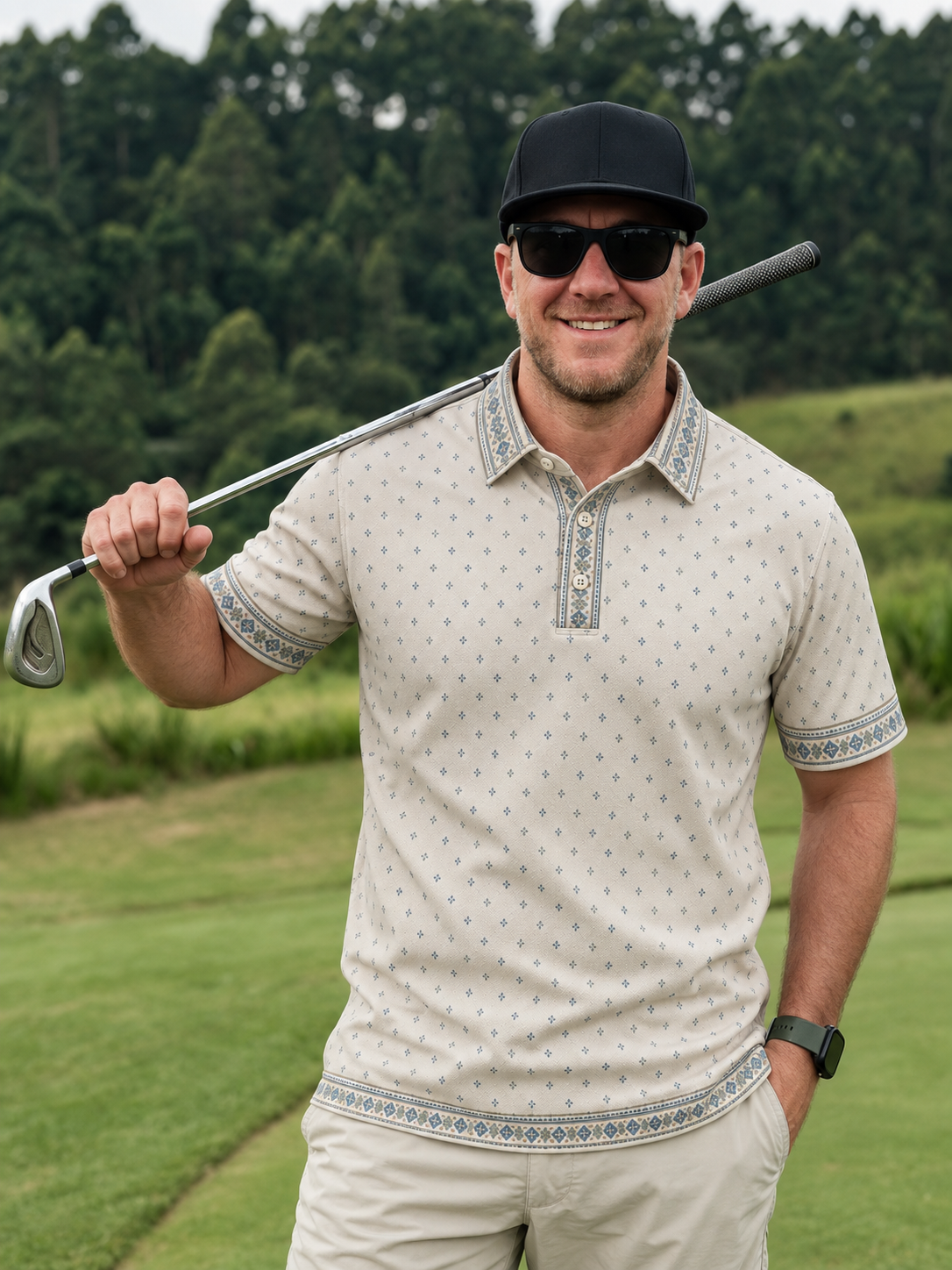 Heritage Tile Performance Golf Polo