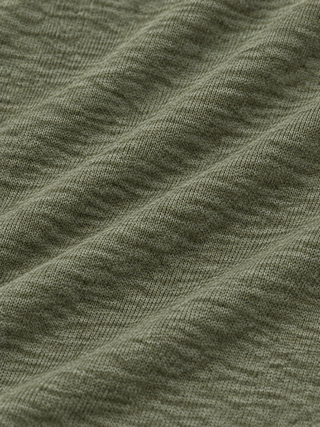Sage Green Marled Knit Golf Quarter-Zip Pullover