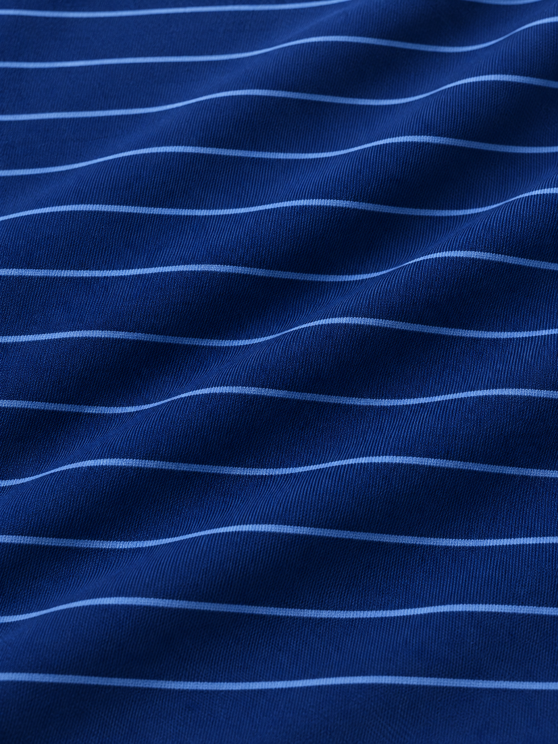 Royal Blue Fine Stripe Performance Quarter-Zip Pullover