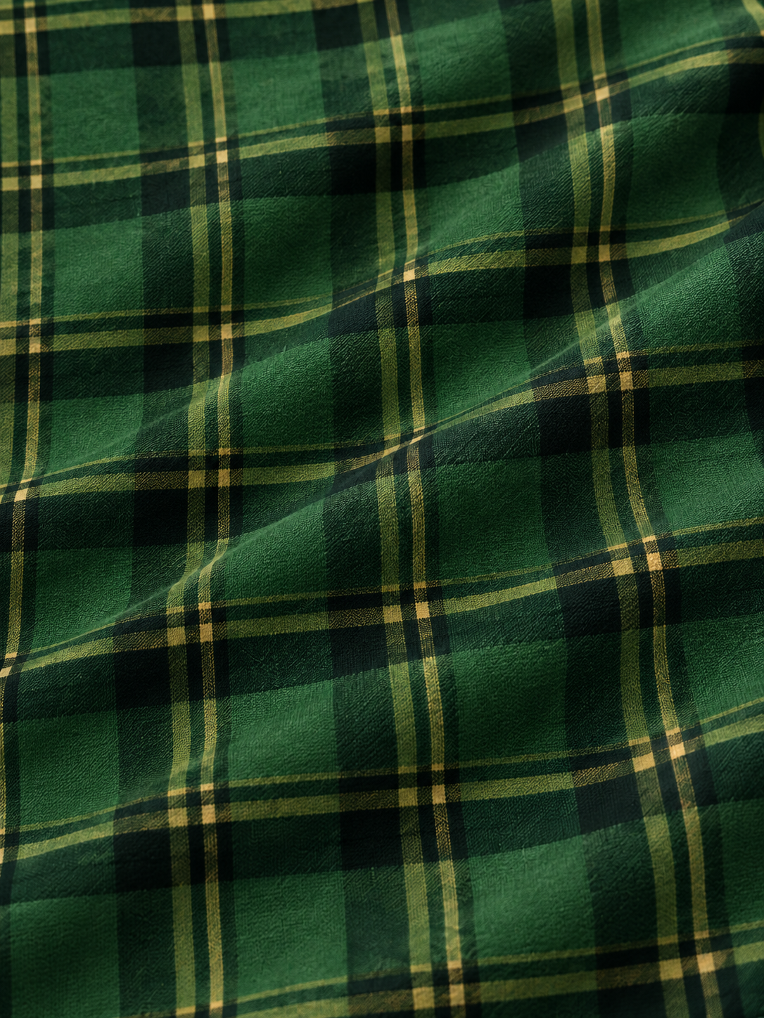 Forest Green Tartan Plaid Performance Golf Quarter-Zip Pullover