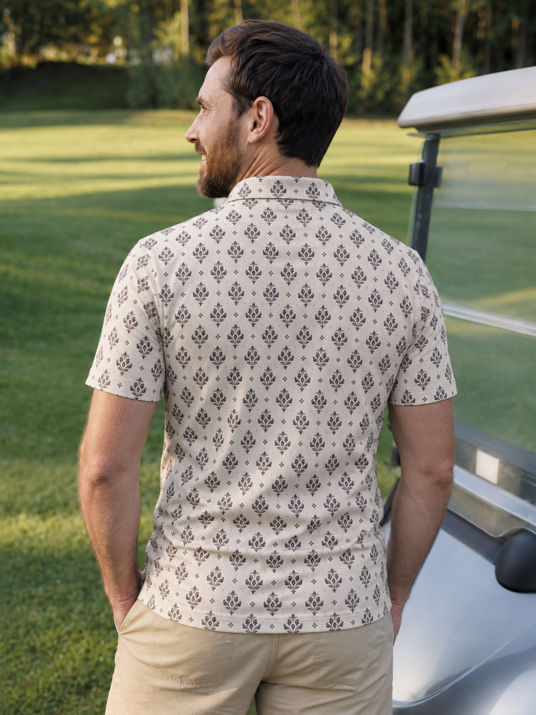 Vintage Fleur Performance Golf Polo