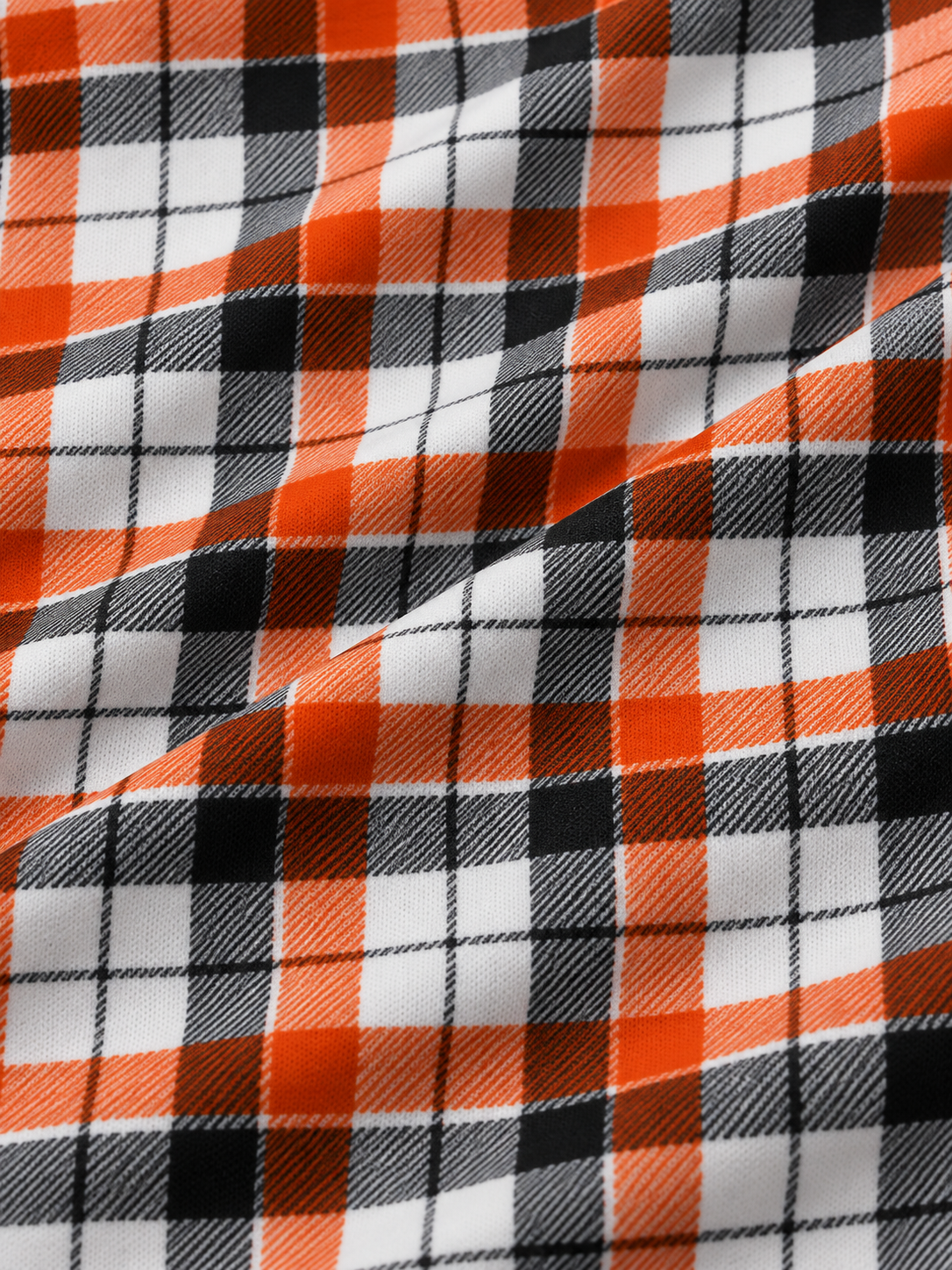Autumn Orange Plaid Performance Quarter-Zip Pullover