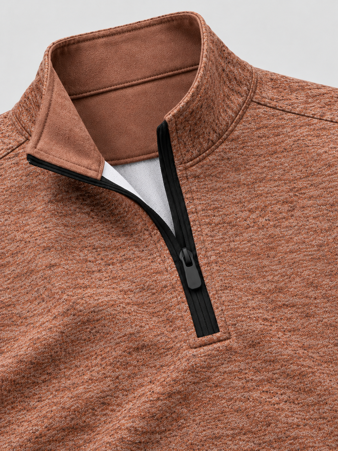 Clay Heather Performance Golf Quarter-Zip Pullover