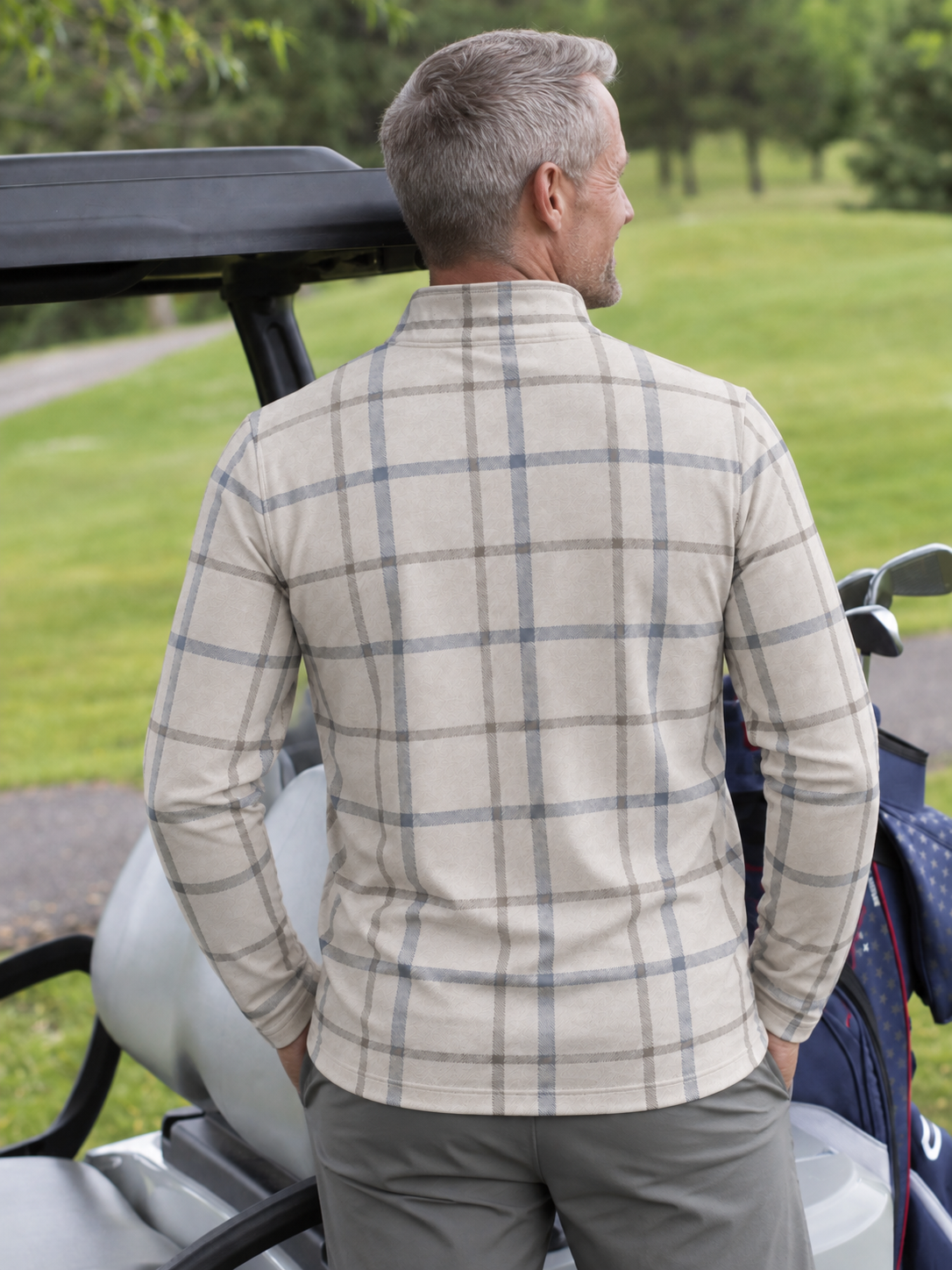 Windsor Check Golf Quarter-Zip Pullover