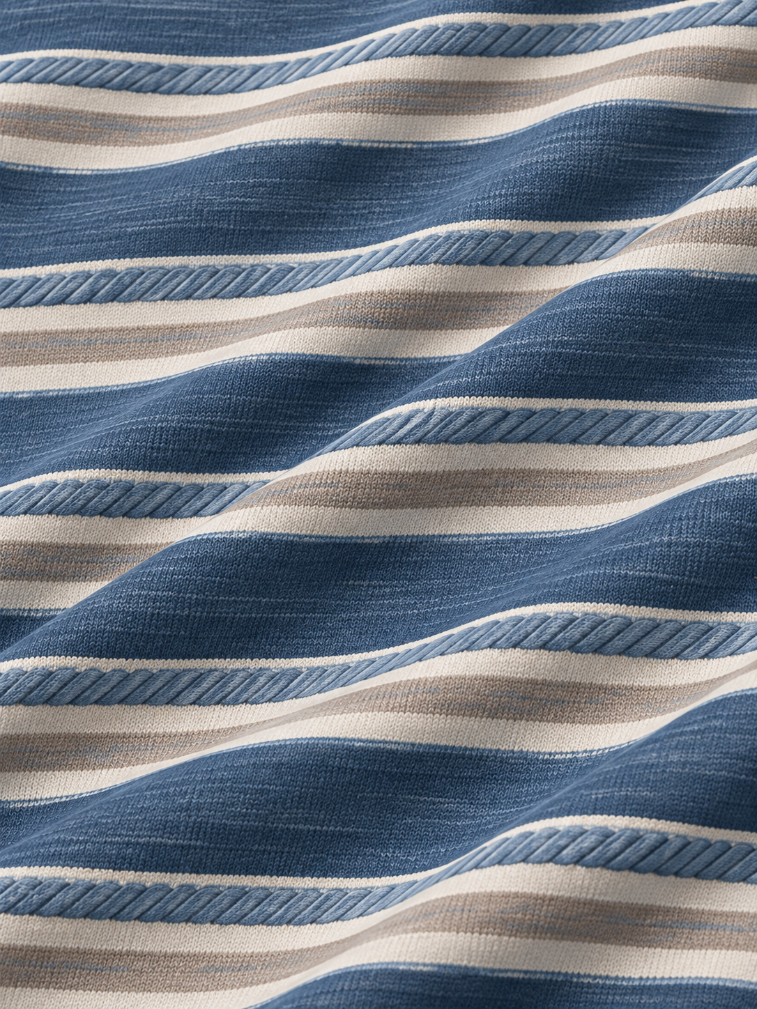 Coastal Rope Stripe Performance Quarter-Zip Pullover