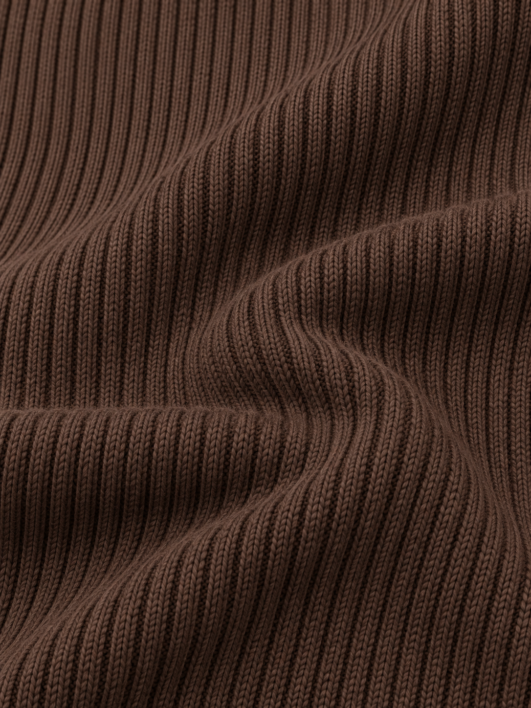 Chocolate Brown Ribbed Texture Print Performance Golf Quarter-Zip Pullover
