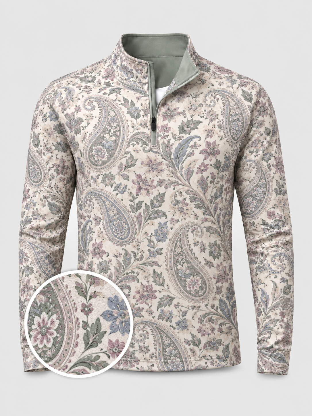Garden Paisley Golf Quarter-Zip Pullover