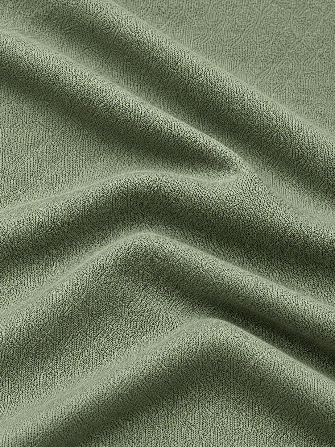 Sage Green Textured Performance Golf Quarter-Zip Pullover