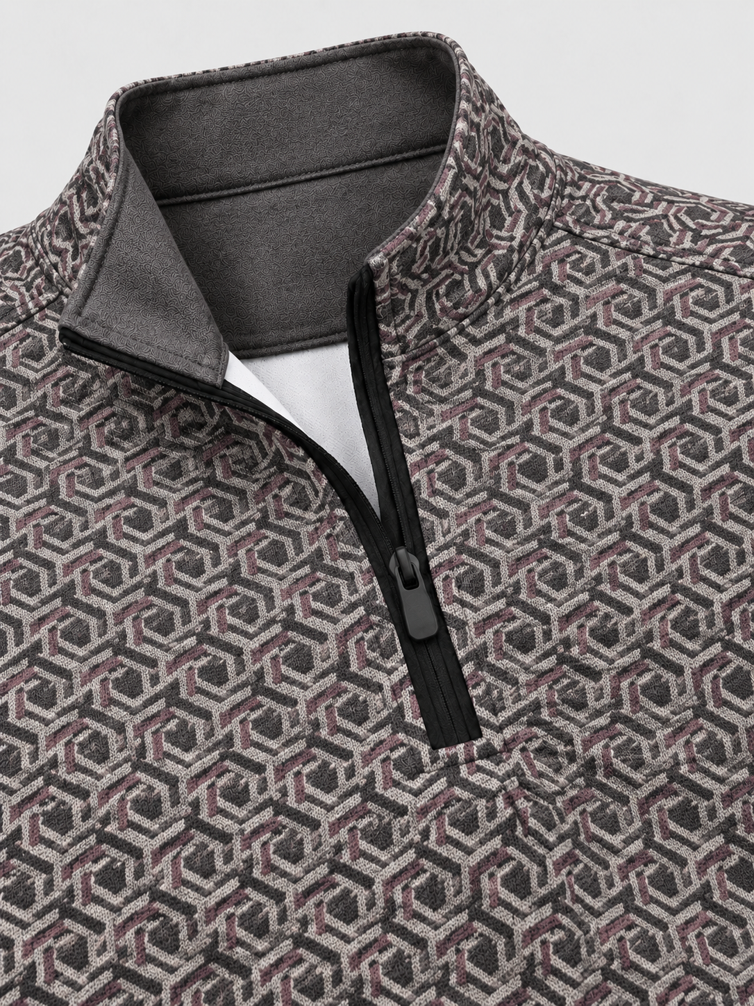 Modern Geo Performance Golf Quarter-Zip Pullover