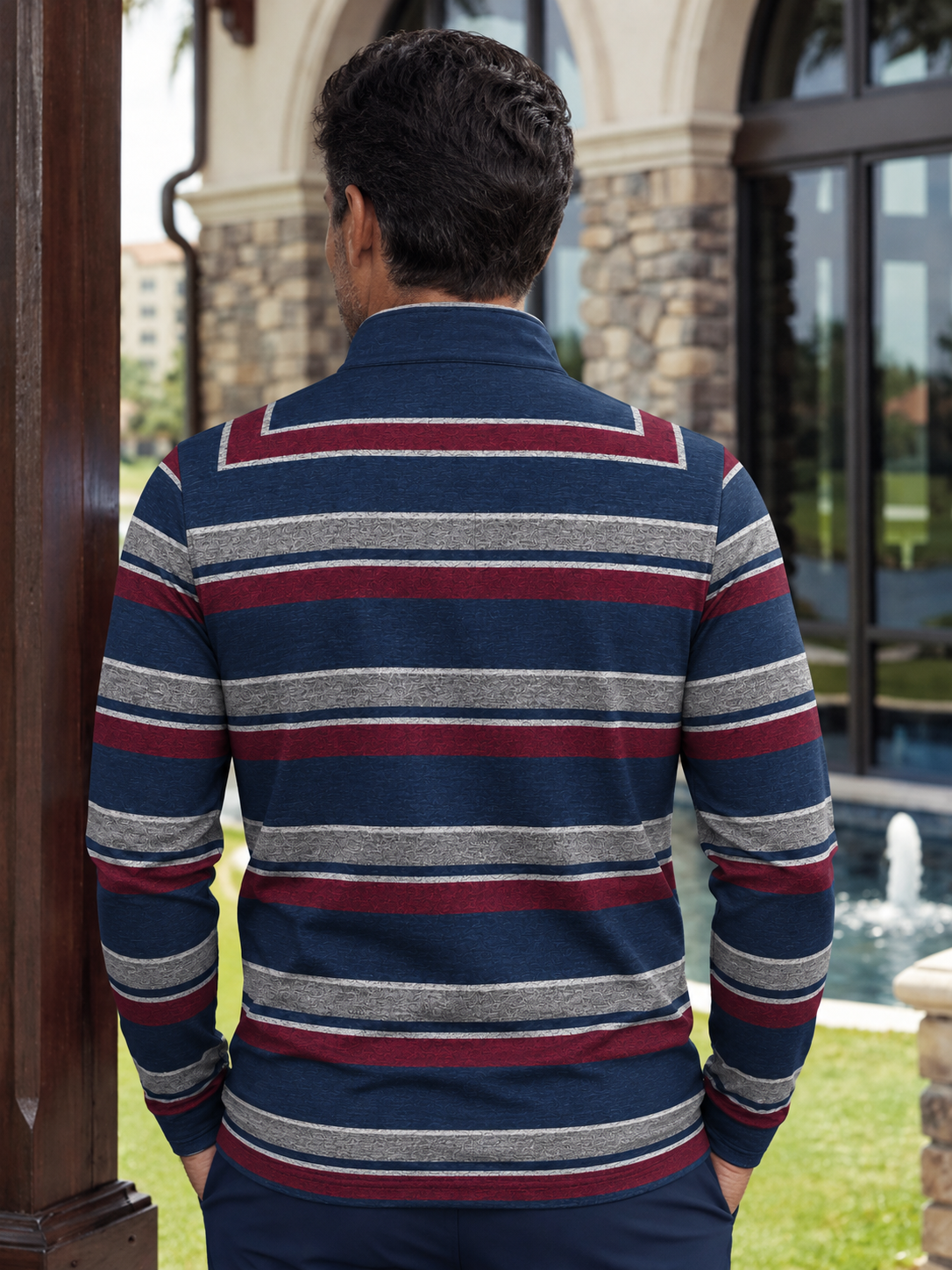 Varsity Stripe Performance Quarter-Zip Pullover
