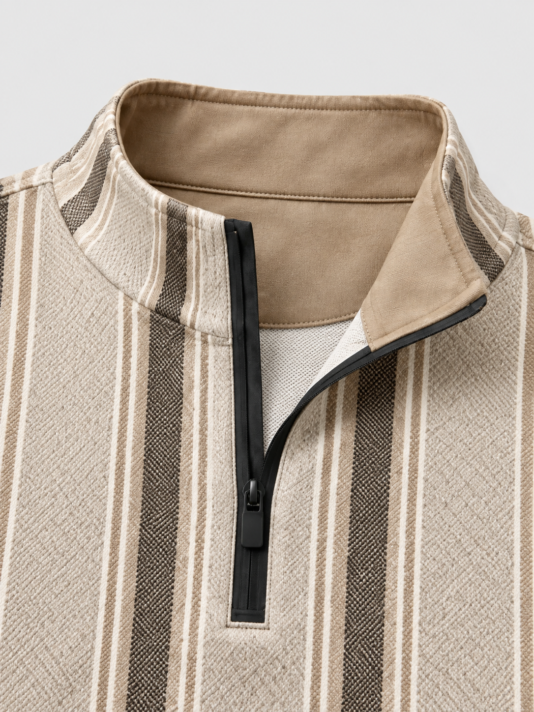 Sandstone Stripe Quarter-Zip Pullover