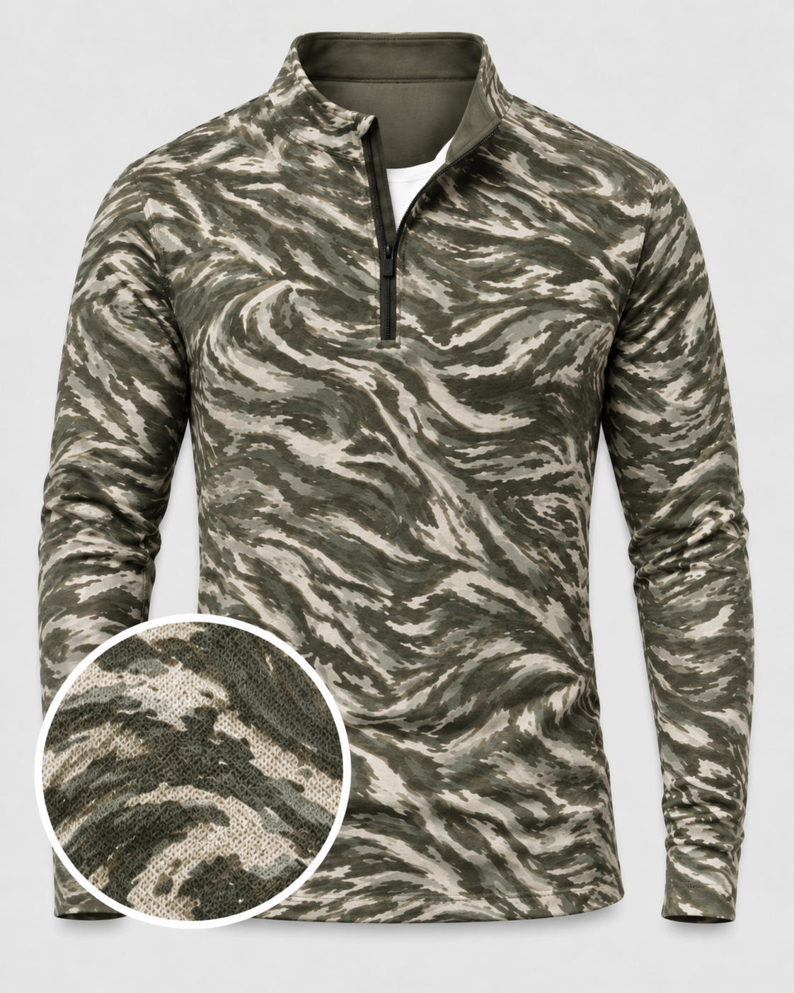 Sage Marble Performance Quarter-Zip Pullover