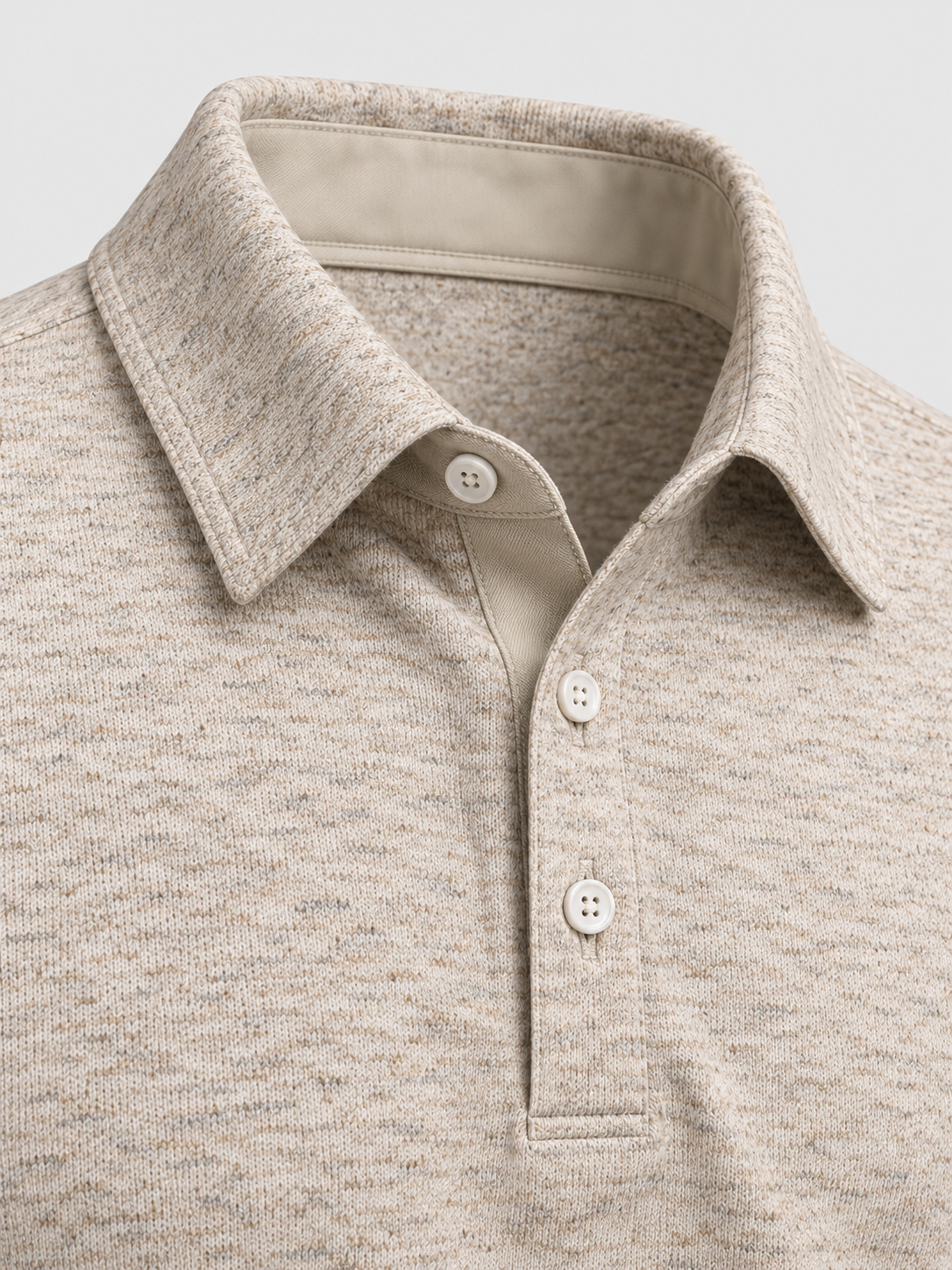 Oatmeal Heather Performance Golf Polo