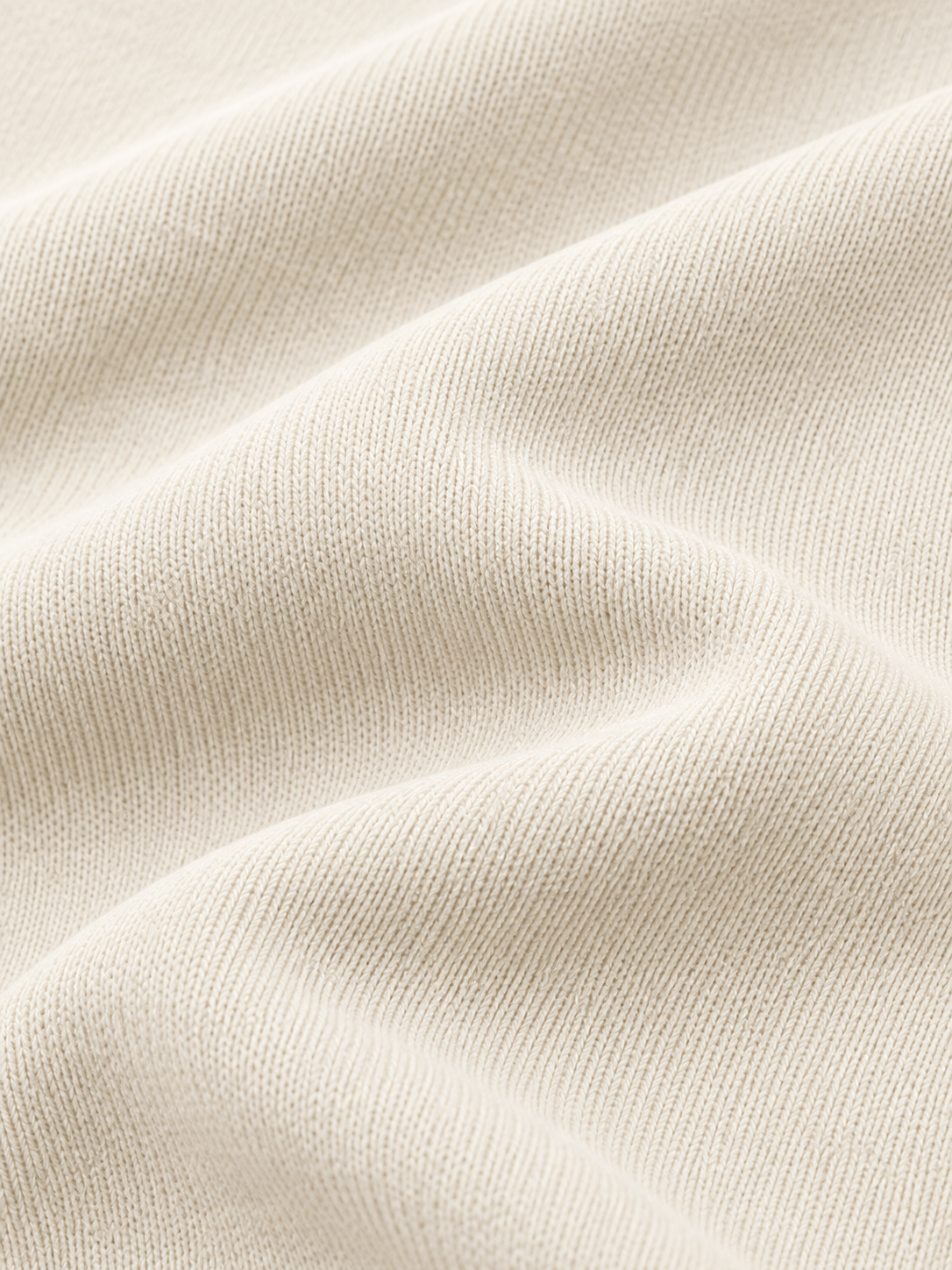 Ivory Cream Solid Color Print Performance Golf Quarter-Zip Pullover