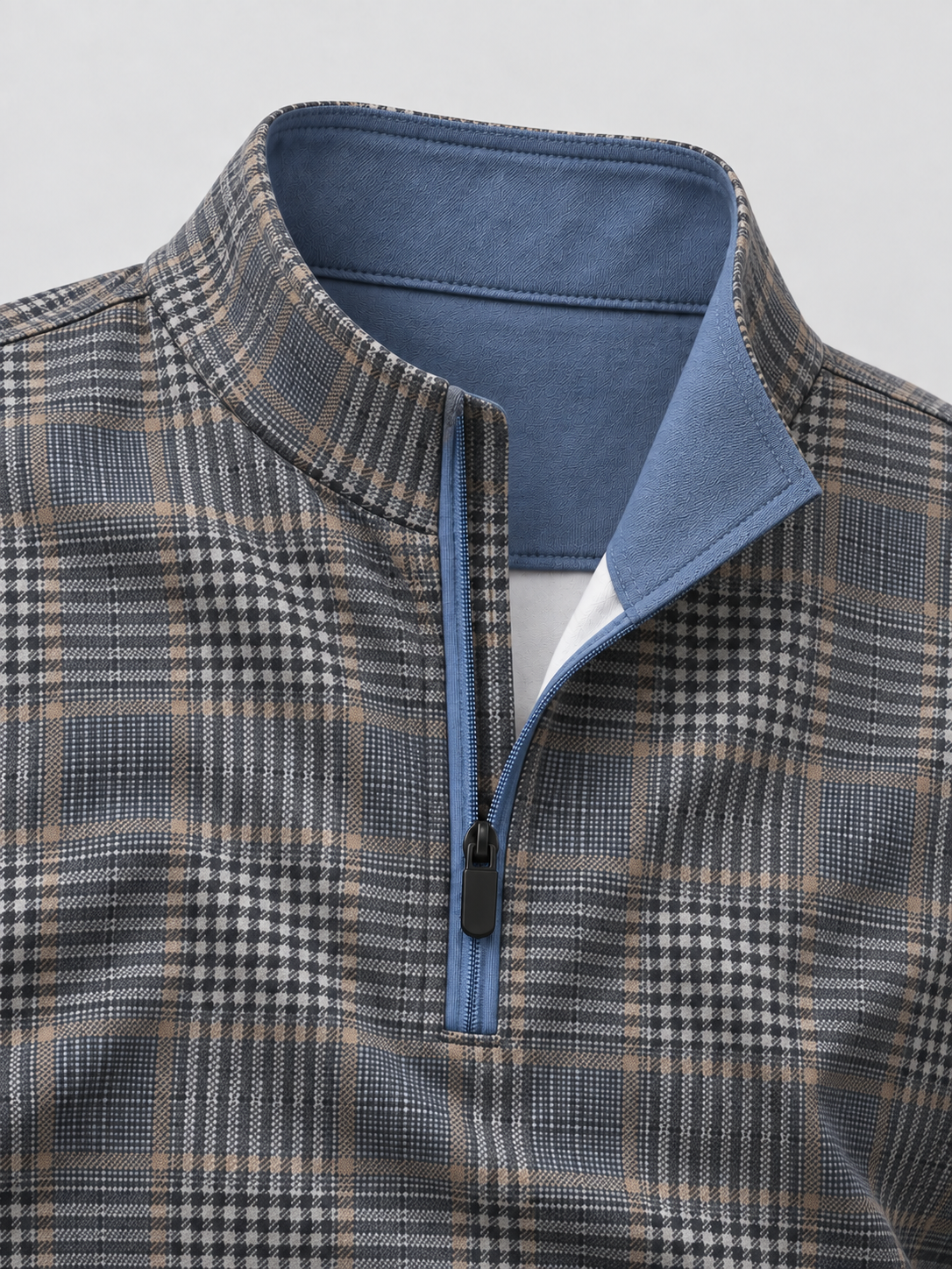 Ashford Plaid Golf Quarter-Zip Pullover