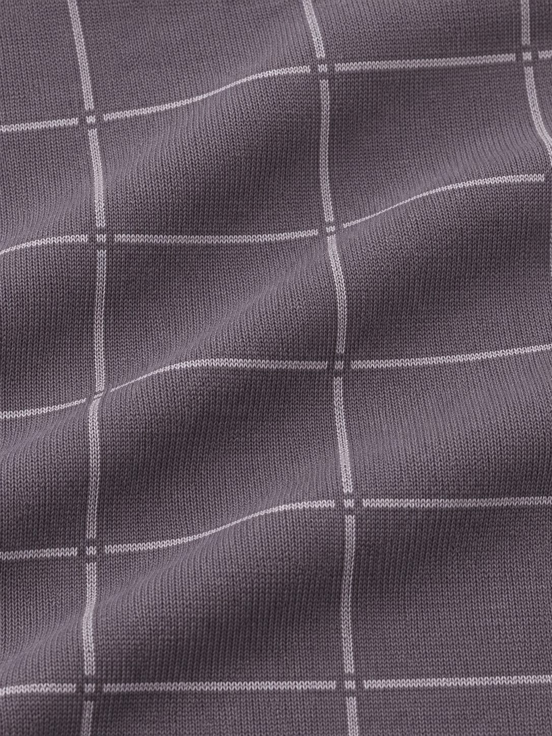 Dusty Mauve Minimalist Windowpane Print Performance Golf Quarter-Zip Pullover