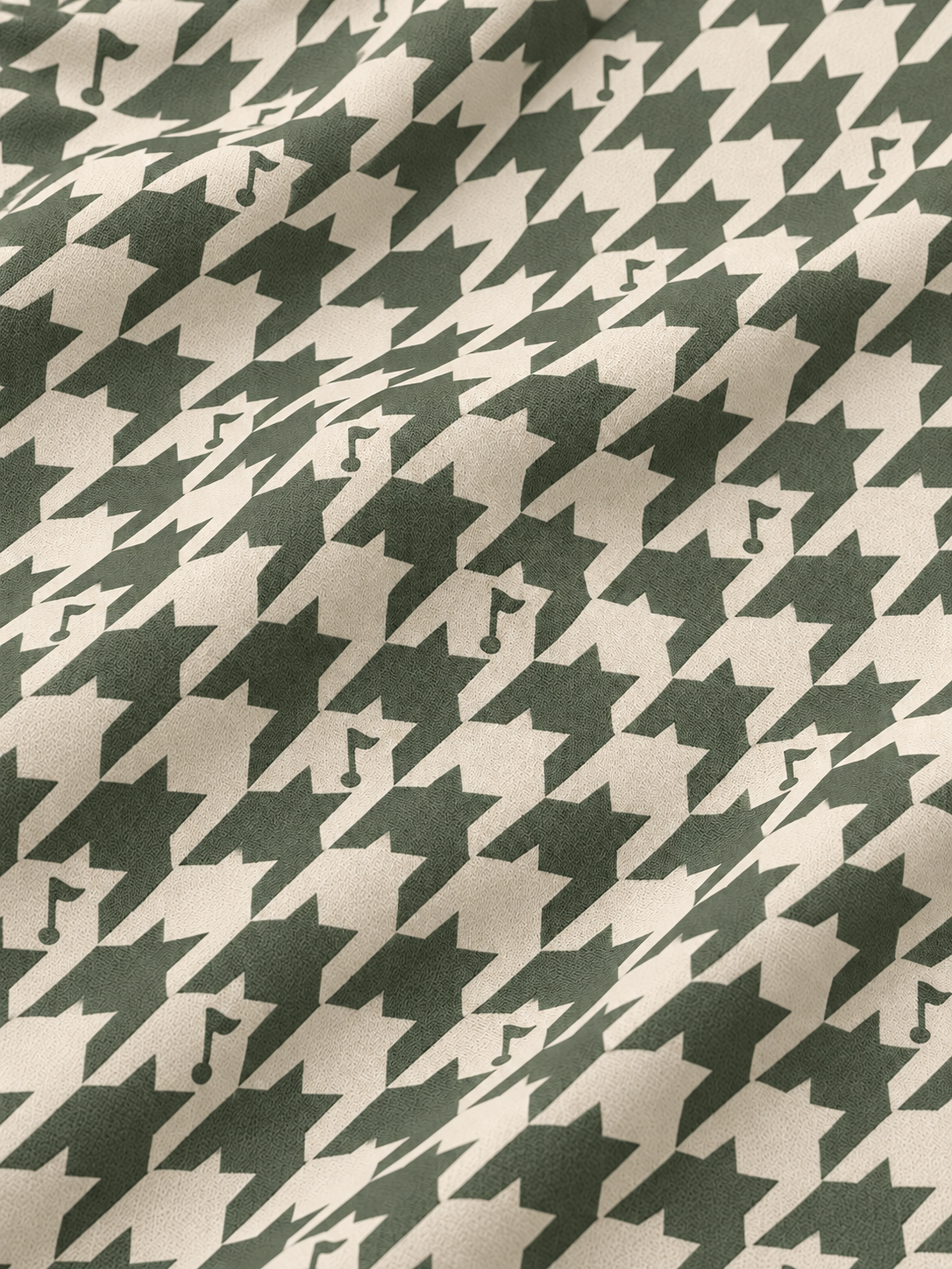 Sage Houndstooth Performance Golf Polo
