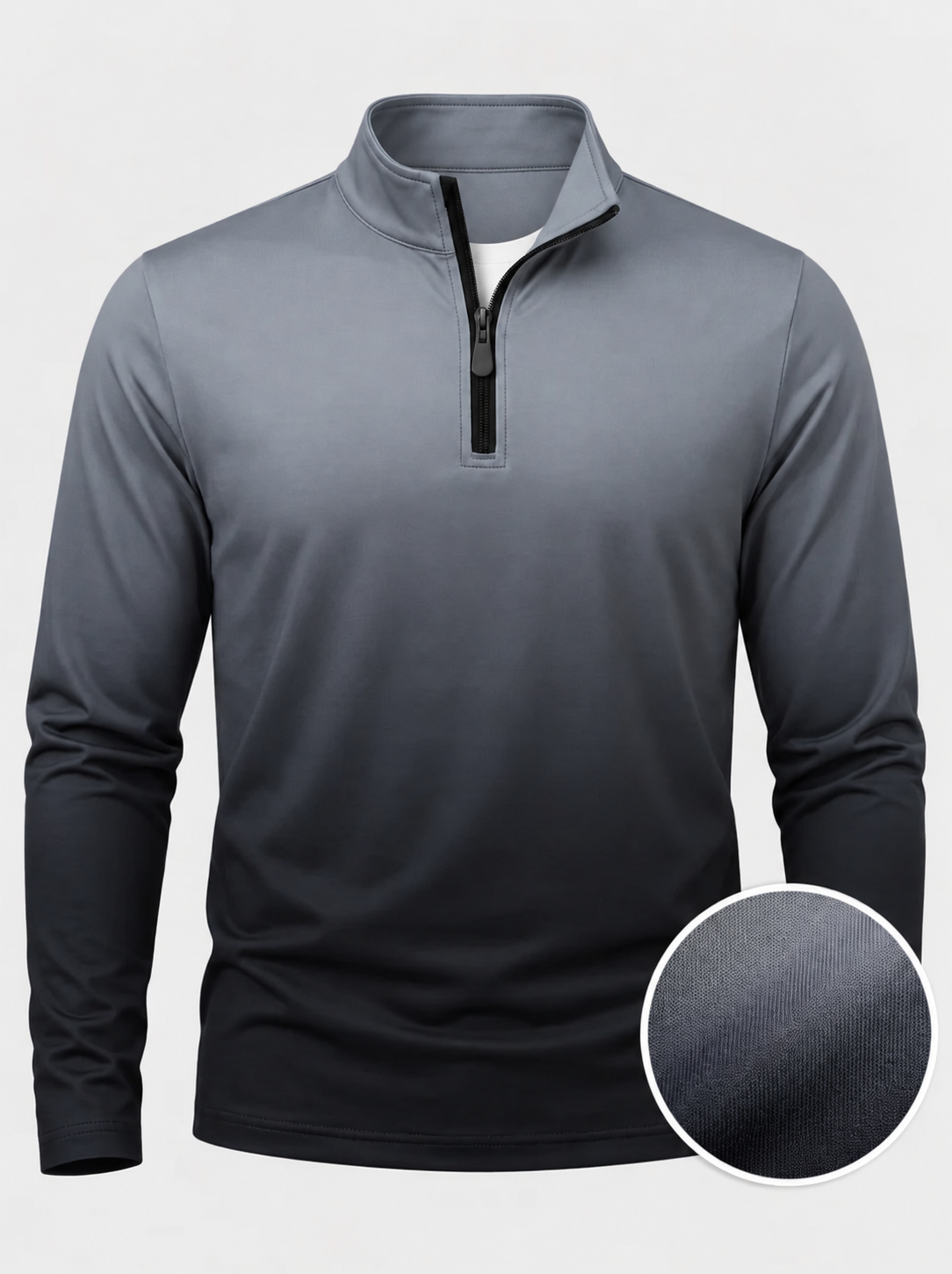 Slate Melange Ombre Golf Quarter-Zip Pullover
