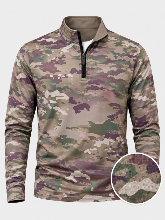 Vintage Camo Performance Quarter-Zip Pullover