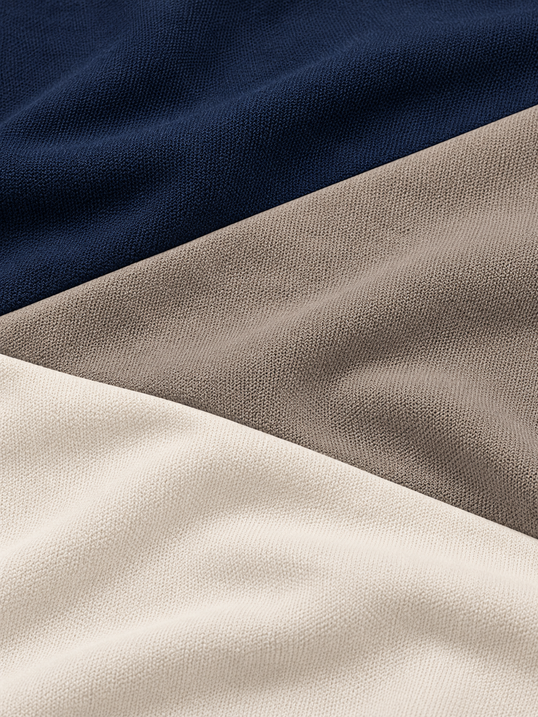 Navy Taupe Colorblock Print Performance Golf Quarter-Zip Pullover