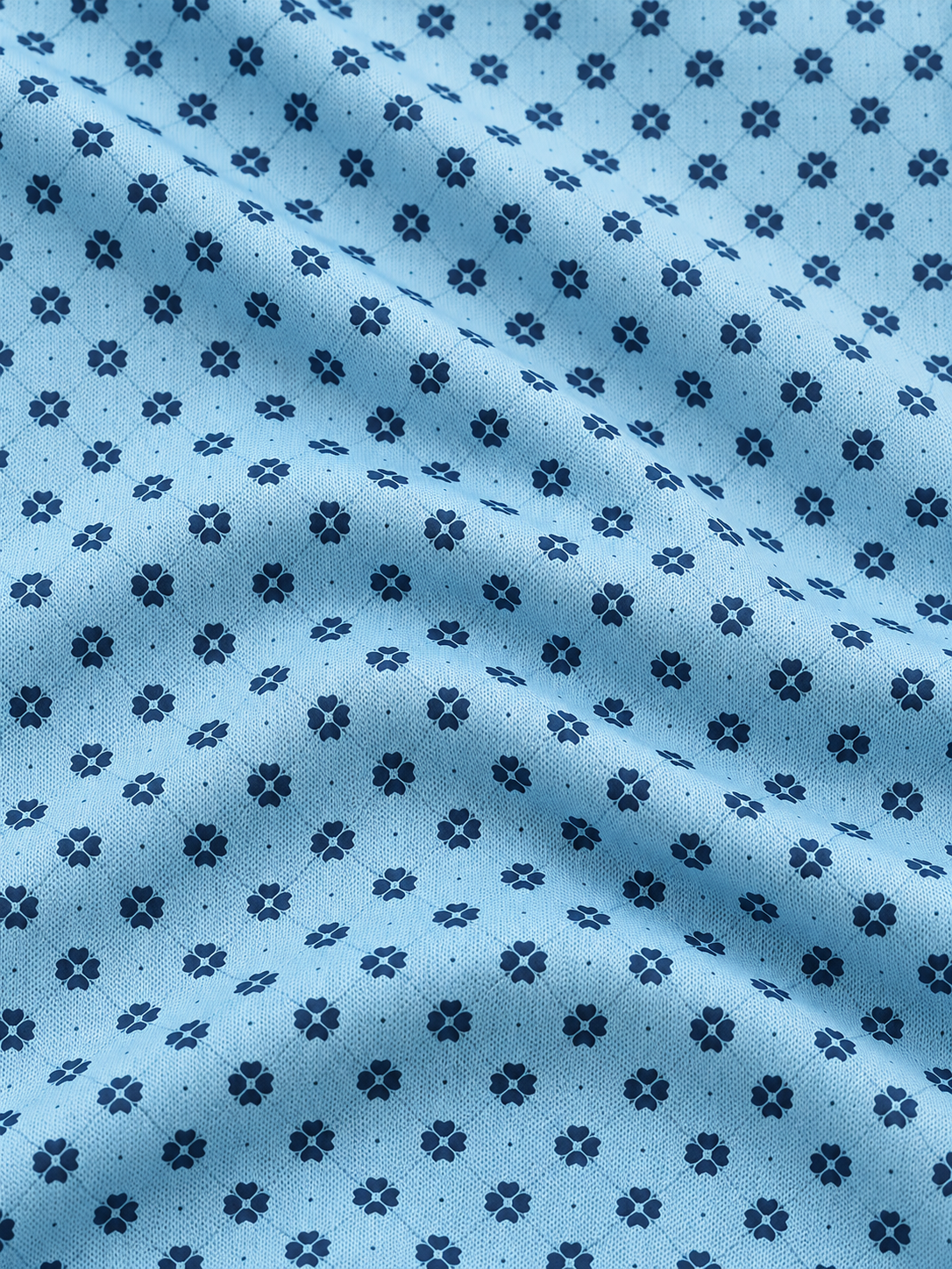 Sky Blue Floral Performance Golf Quarter-Zip Pullover