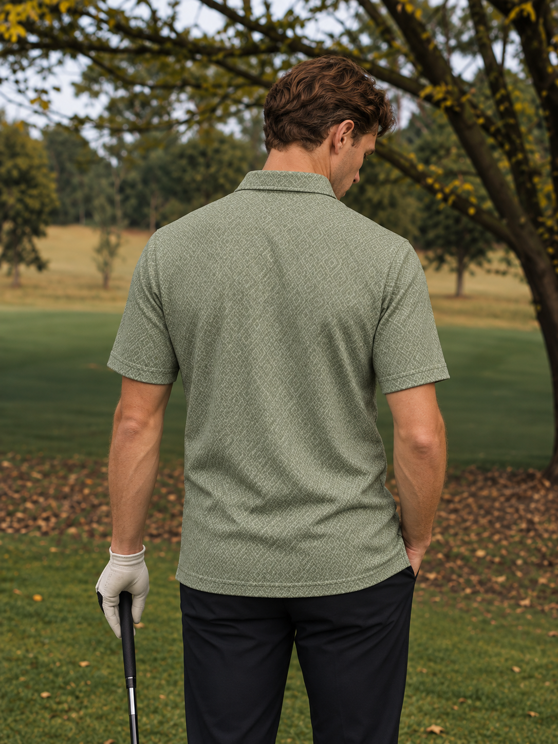 Sage Diamond Performance Golf Polo