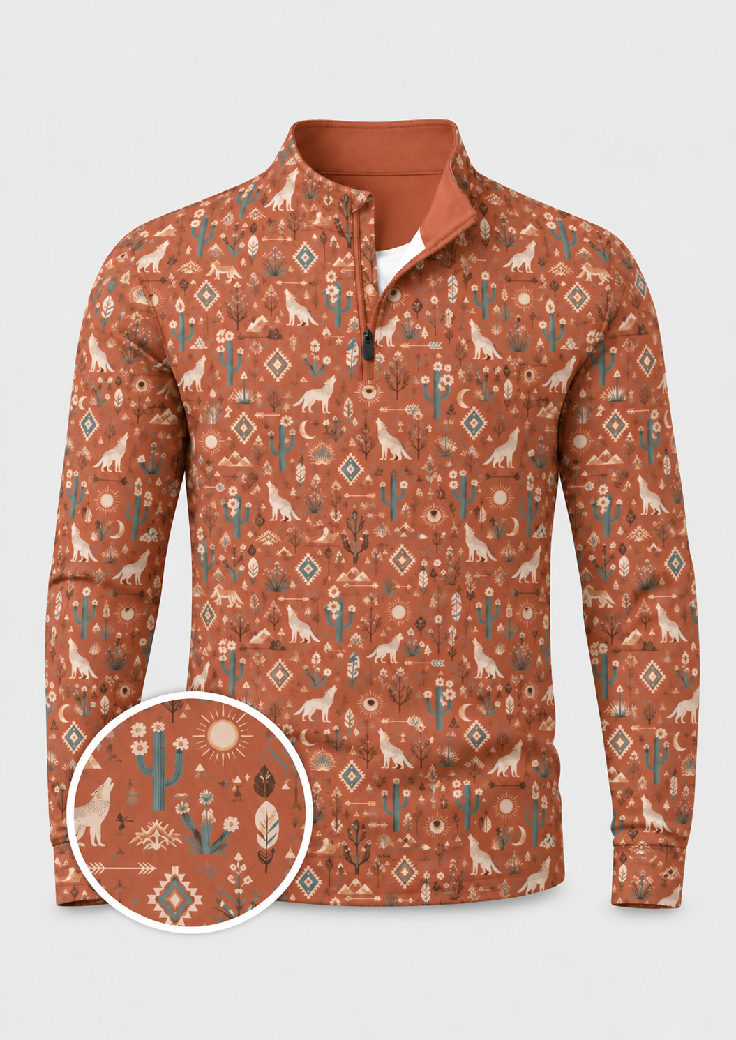 Desert Moon Southwest Quarter-Zip Pullover