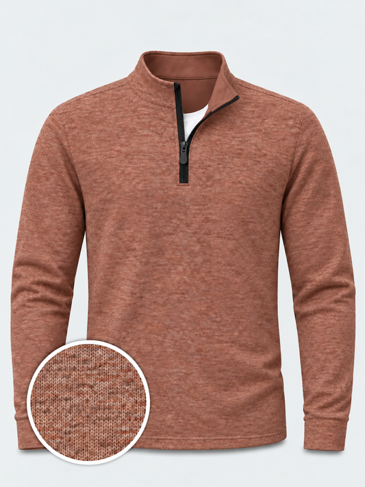 Clay Heather Performance Golf Quarter-Zip Pullover
