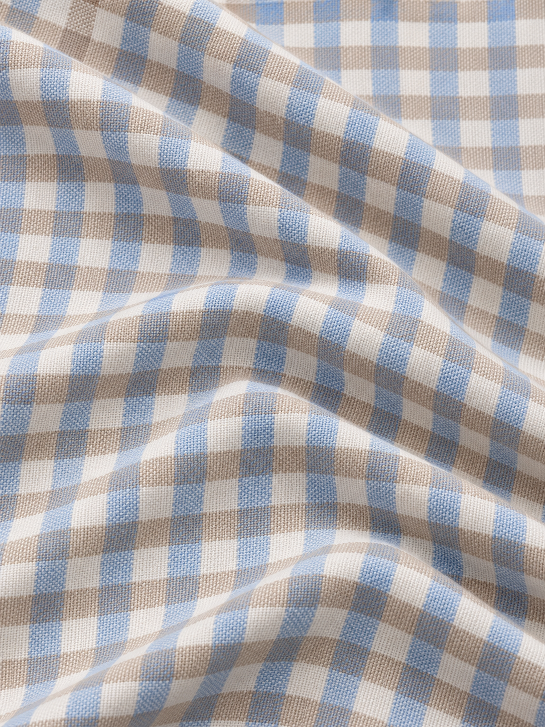 Blue Beige Plaid Performance Golf Quarter-Zip Pullover