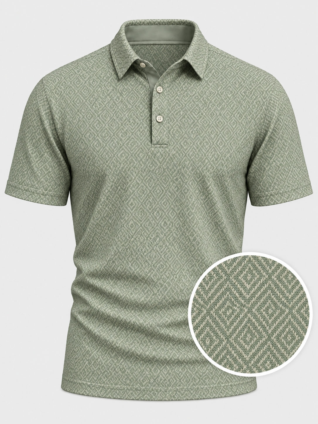 Sage Diamond Performance Golf Polo