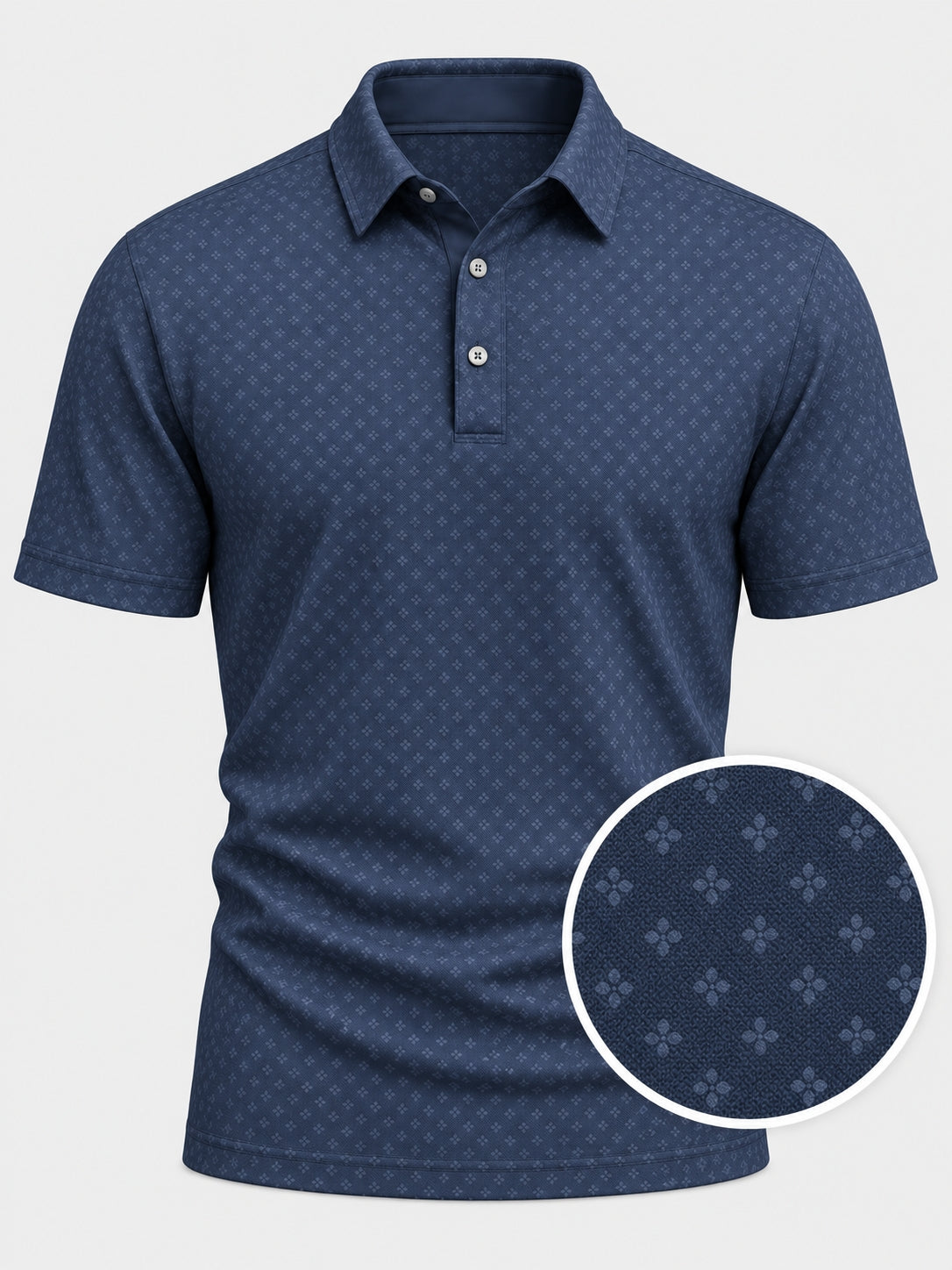 Midnight Microprint Performance Golf Polo