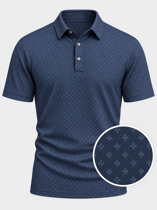 Midnight Microprint Performance Golf Polo